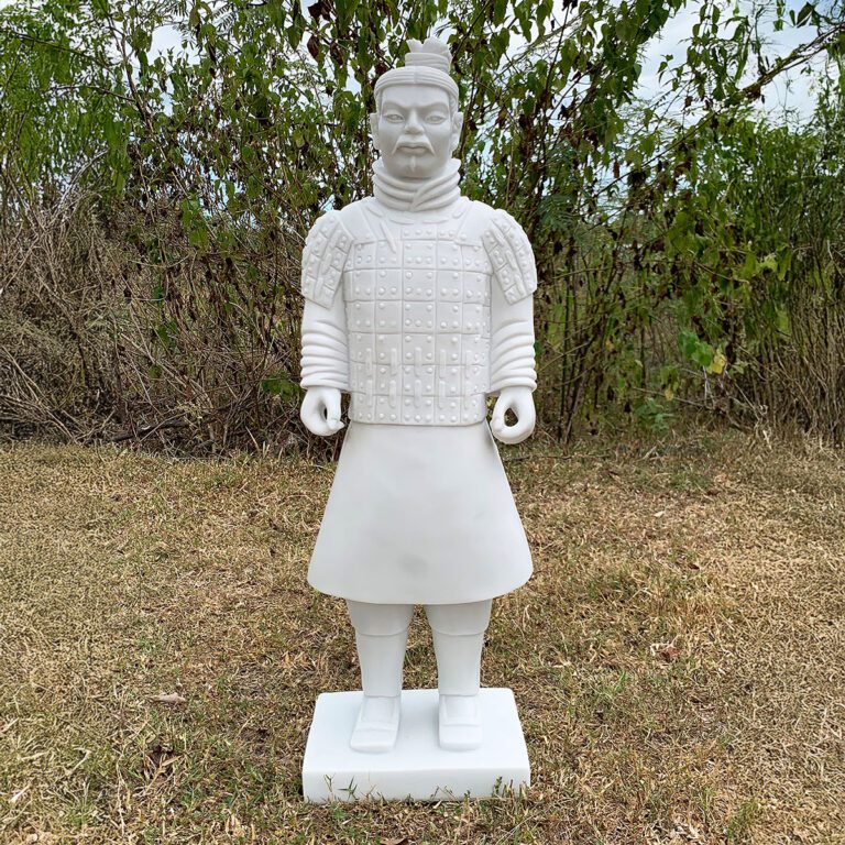 5060235333071 1 Enigma Marble Resin Standing Warrior Garden Statue.jpg